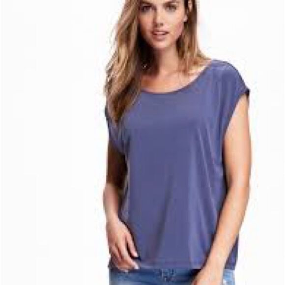 Old Navy Blue Dolman Sleeve T-Shirt - Picture 1 of 4